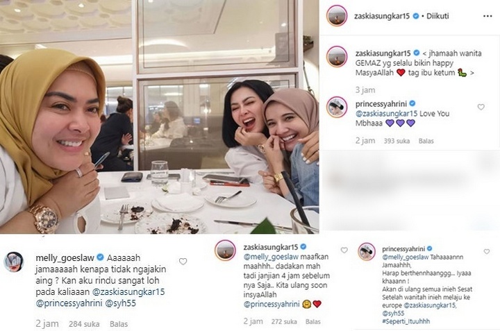 Zaskia Sungkar Nongkrong Bareng Syahrini