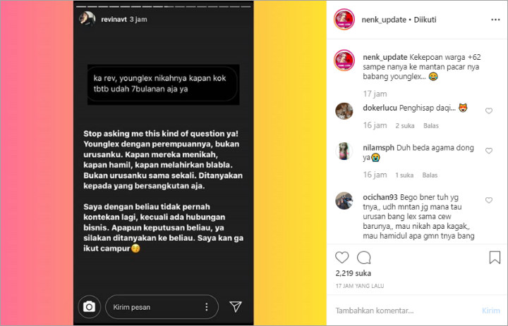 Young Lex Tokcer Hamili Istri, Pasukan Kalkulator Online