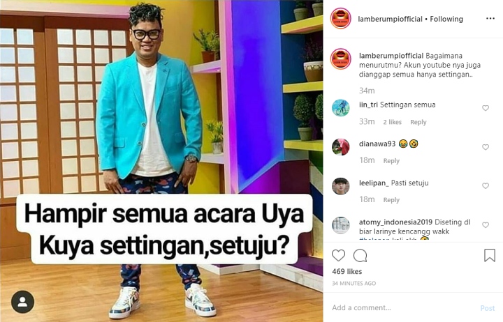 Bawakan Acara ‘Pagi Pagi Pasti Happy’, Netter Ramai Sebut Semua Program Uya Kuya Settingan