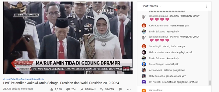 Ma\'ruf Amin Ditemani Wury Estu Handayani