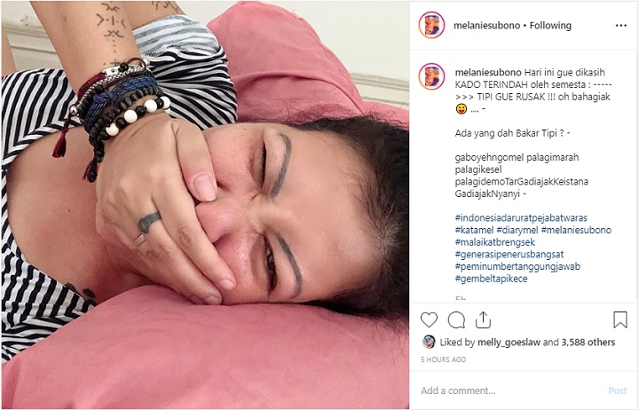 Jokowi Resmi Dilantik, Ungkapan \'Selamat\' Melanie Subono Jadi Sorotan