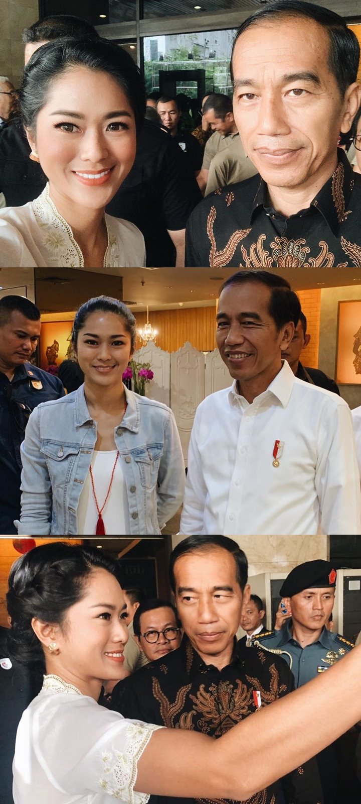 Prisia Nasution Selamati Jokowi Usai Dilantik, \'Lirikan Maut\' Presiden Curi Perhatian