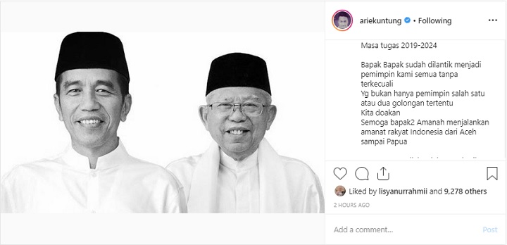 Prisia Nasution Selamati Jokowi Usai Dilantik, \'Lirikan Maut\' Presiden Curi Perhatian