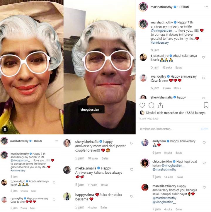 Anniversarry Vino Bastian dan Marsha Timothy