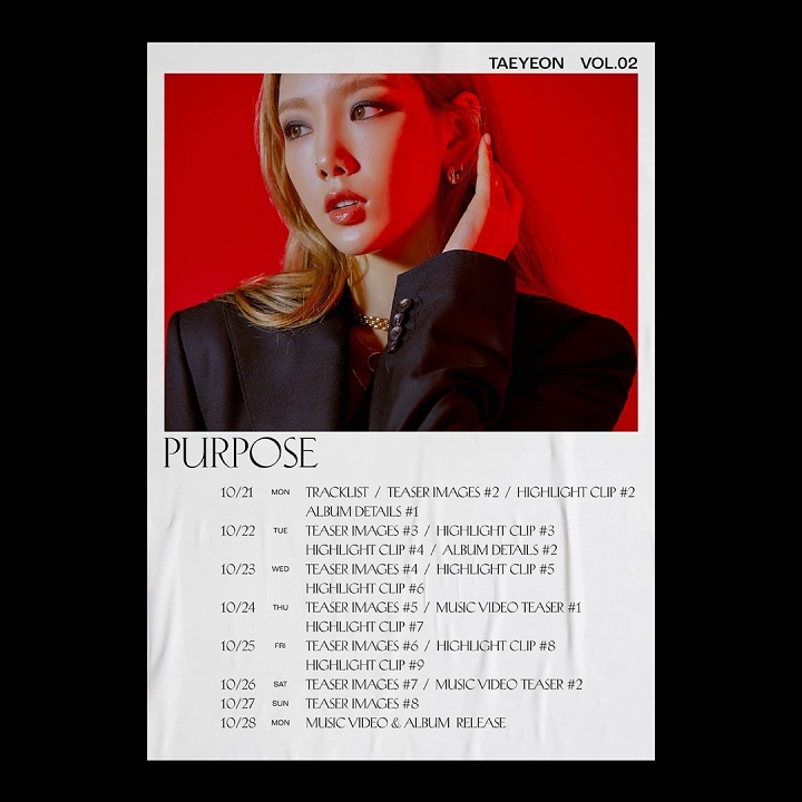 Tae Yeon Rilis Rincian Jadwal Baru Dan Teaser Comeback \'Purpose\' Usai Sempat Ditunda