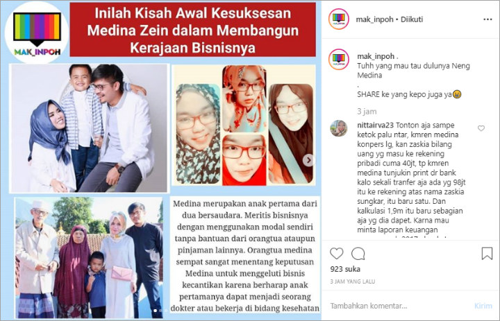 Medina Zein Bangun Kerajaan Bisnis Dari Nol, Terungkap Potret Wajahnya Sebelum Jadi Orang Kaya