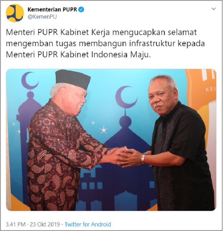 Menteri Basuki Kembali Pimpin KemenPUPR, Sertijab Kocak Sukses Bikin Ngakak