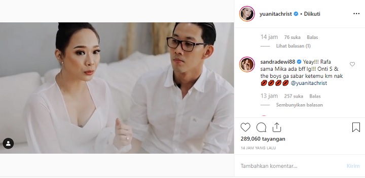 Yuanita Christiani Terharu Umumkan Kehamilan Anak pertama, Sandra Dewi Langsung Girang