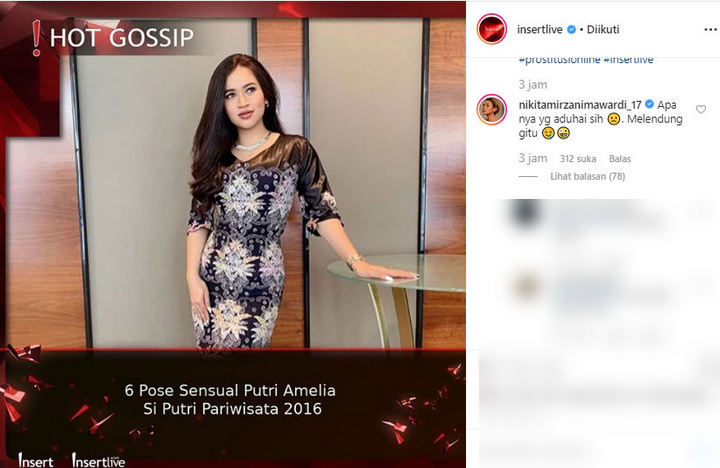 Nikita Mirzani Komentari Artis PA Diduga Putri Amelia