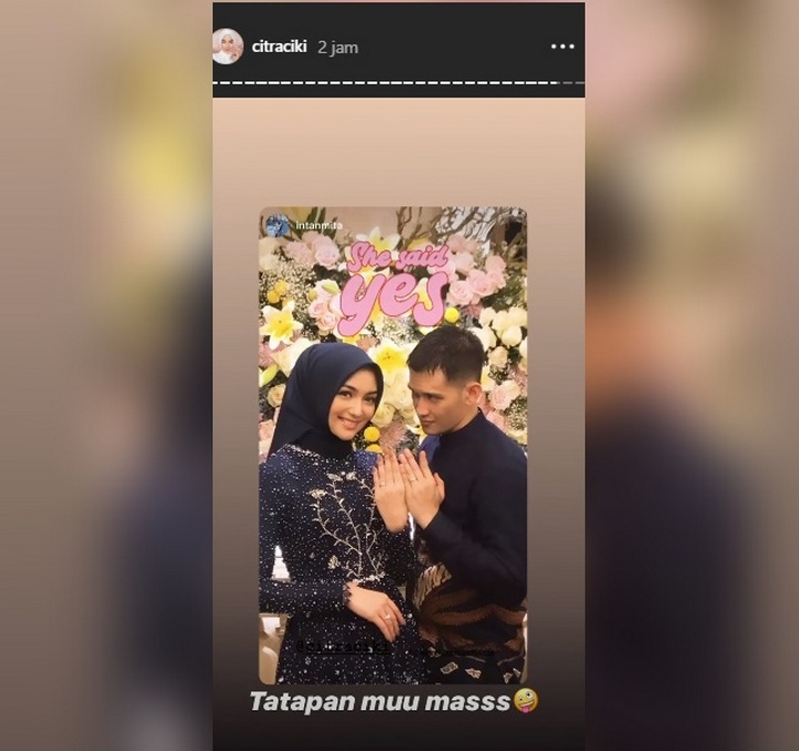 Citra Kirana dan Rezky Aditya Lamaran