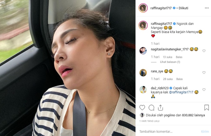 Nagita Tidur Mangap Sampai Viral