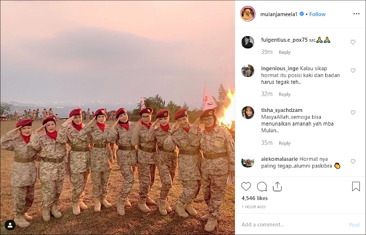 Sambut Hari Sumpah Pemuda, Mulan Jameela Diduga Mantan Paskibraka Gara-Gara Ini