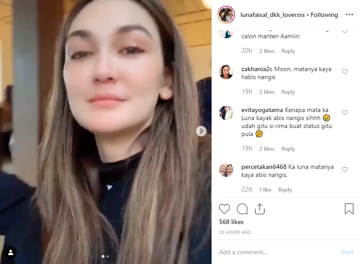 Luna Maya sembab
