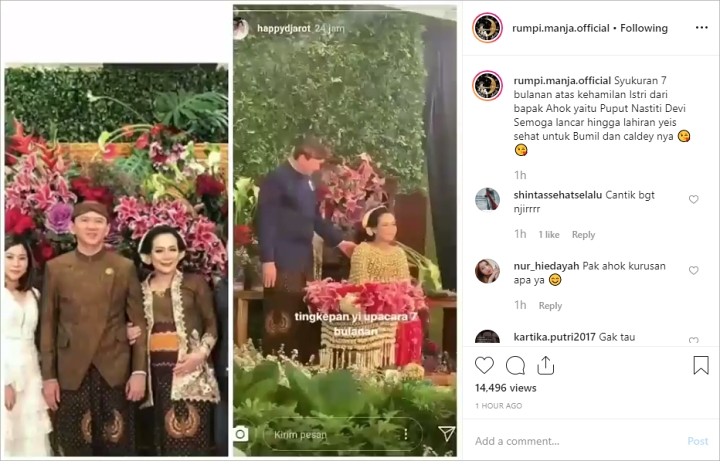 Foto Tujuh Bulanan BTP dan Puput