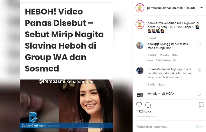 Mirip nagita twitter video slavina Cantiknya Nagita