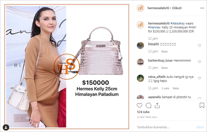 Alexa Key Jadi Bahan Gosip Usai Ketahuan Punya Tas Branded Seharga Rp 2 Miliar