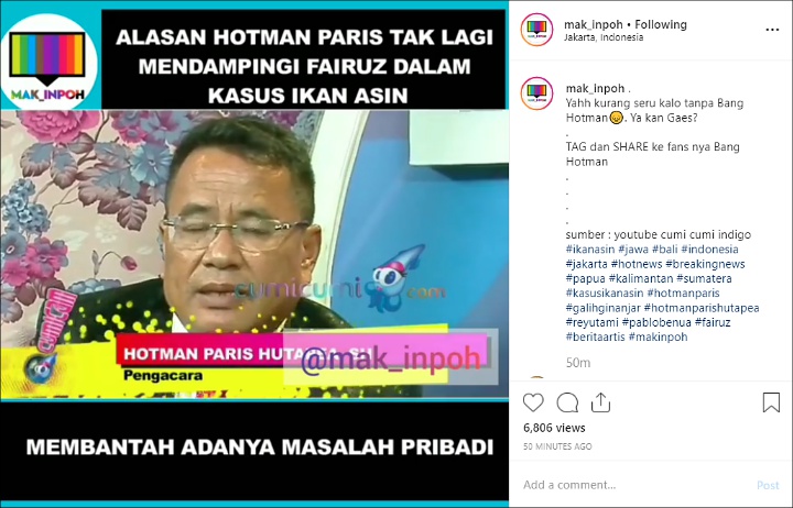 Hotman Paris Beber Alasan Takl Lagi Dampingi Fairuz A. Rafiq Di Kasus ‘Ikan Asin’