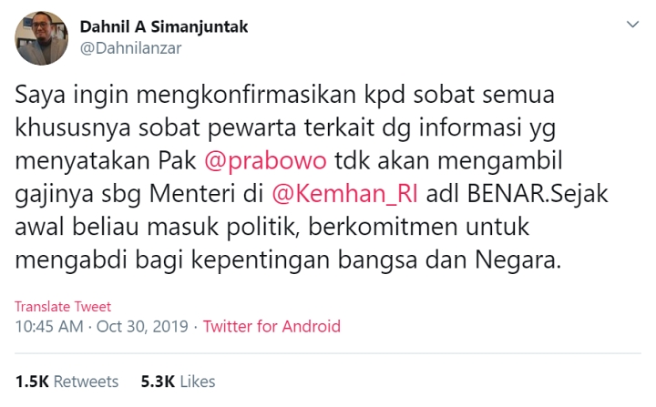 Status Dahnil