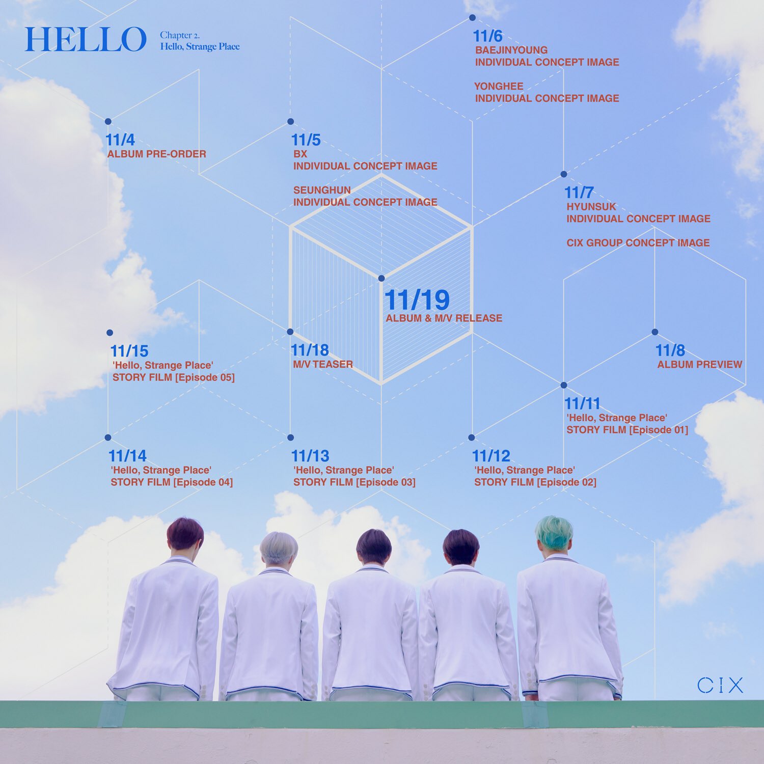 CIX Buat Fans Antusias Usai Rilis Jadwal Perlisan Konten Album Comeback \'Hello, Stranger Place\'