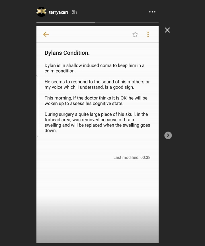 Penjelasan Ayah Dylan Carr