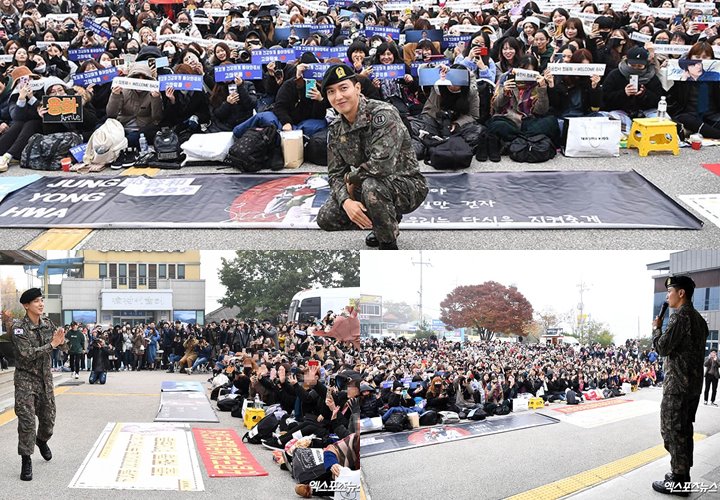 Jung Yong Hwa CN Blue Selesai Kan Wamil Nya  Disambut Fansnya