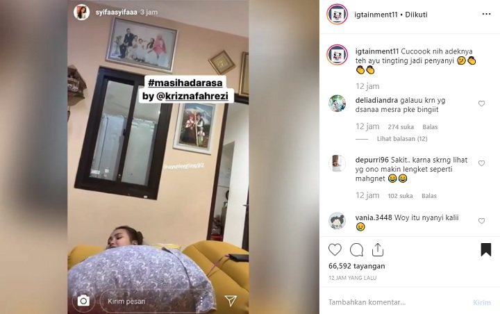 InstaStory Syifa Nyanyi Bareng Ayu Ting Ting