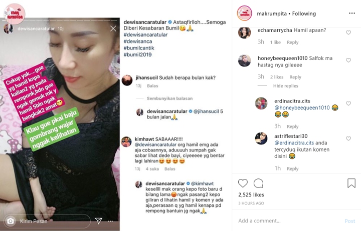 Dewi Sanca Ngamuk Bahas Soal Kehamilan 5 Bulan, Tagar Bumil Cantik 2019 Bikin Salfok