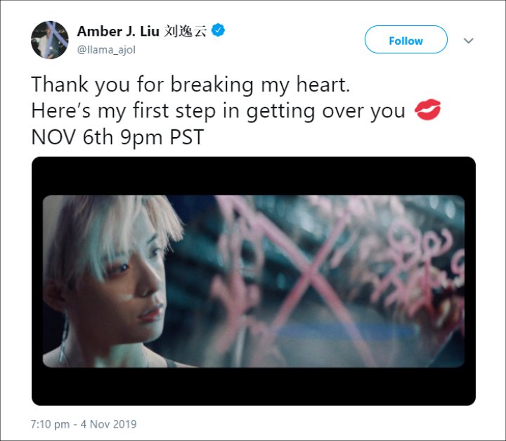 Amber Liu Rilis Potongan Lirik Patah Hati Untuk Teaser Lagu Solo \'Other People\'