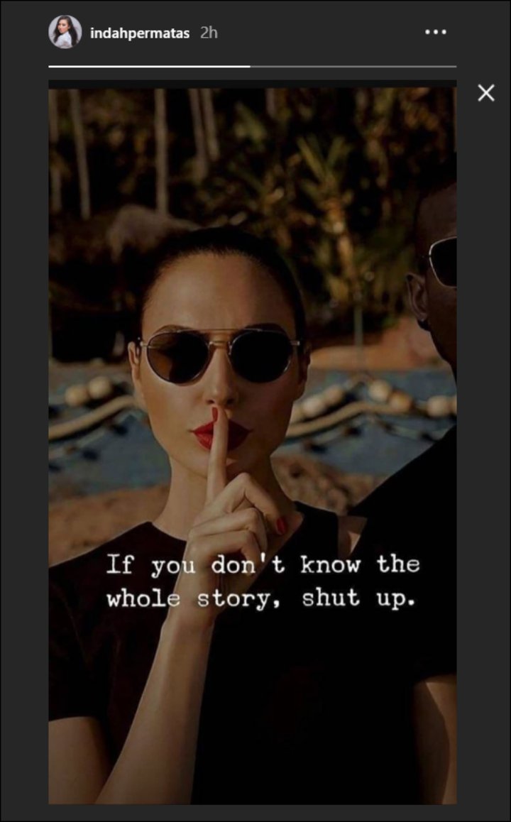 Reaksi Indah Permatasari