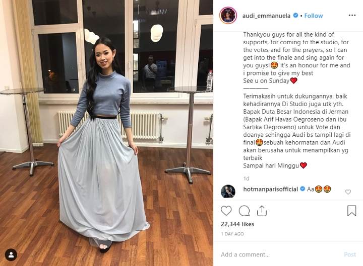 Claudia Emmanuela Mohon Doa Jelang Final ‘The Voice of Germany’ Bikin Hotman Paris Takjub