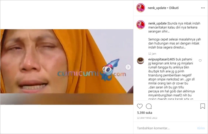 Ibunda Indah Permatasari Ramai Dinasihati Netter Usai Curhat Dapat Kiriman Sihir