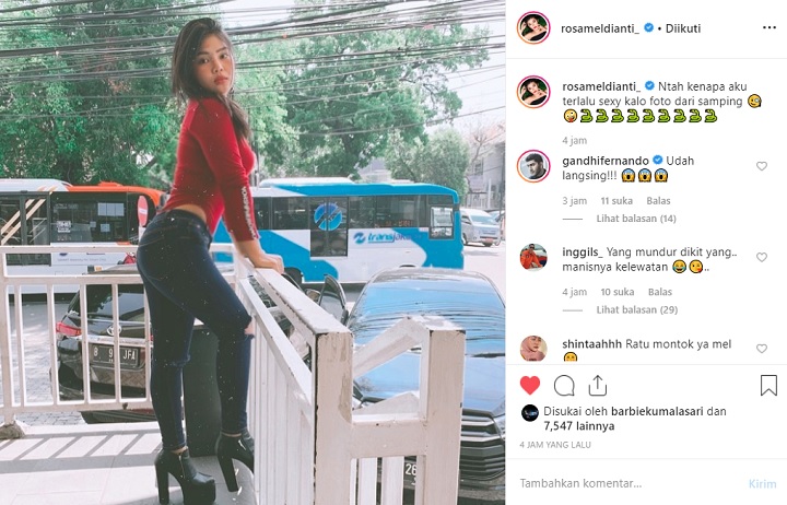 Rosa Meldianti Tampil Langsing dan Seksi