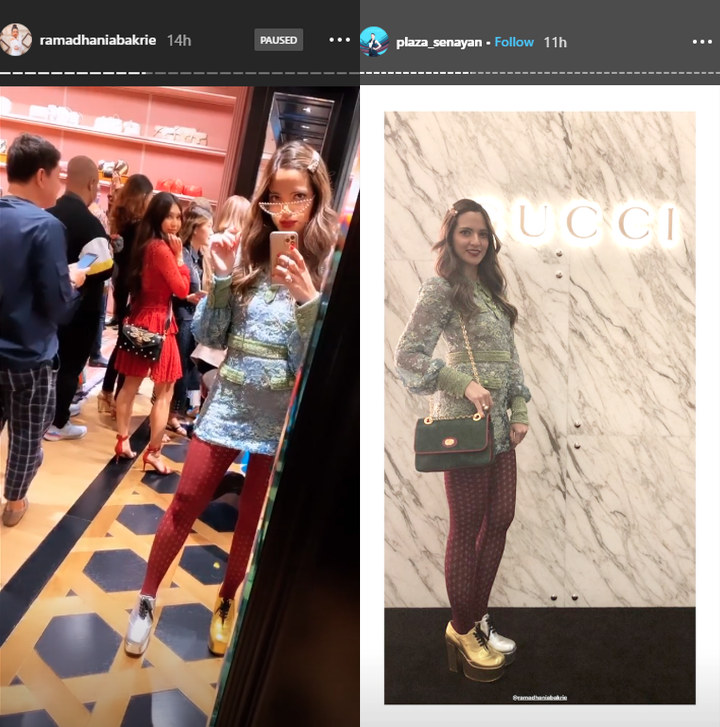 Nia Ramadhani di Pesta Gucci