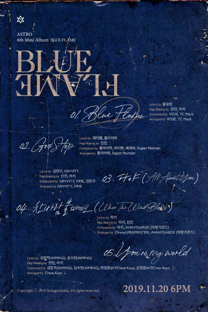 ASTRO Rilis Tracklist Untuk Album Comeback \'Blue Flame\'