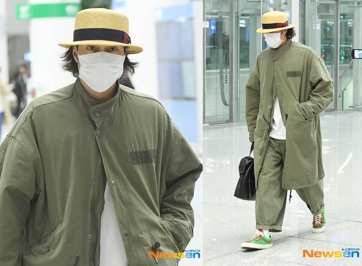 Dandanan Aneh So Ji Sub di Bandara Jadi Bahan Gosip, Netizen: Entah Apa yang Merasukinya