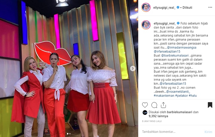 Postingan Ely Sugigi Bareng Barbie, Irma, dan Meldi