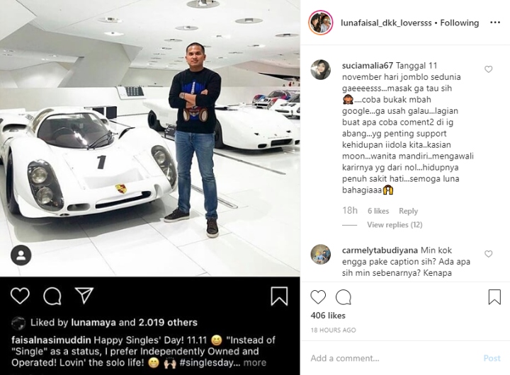 Luna Maya Sukai Postingan Faisal Nasimuddin di Tanggal Cantik, Kode Jadian?