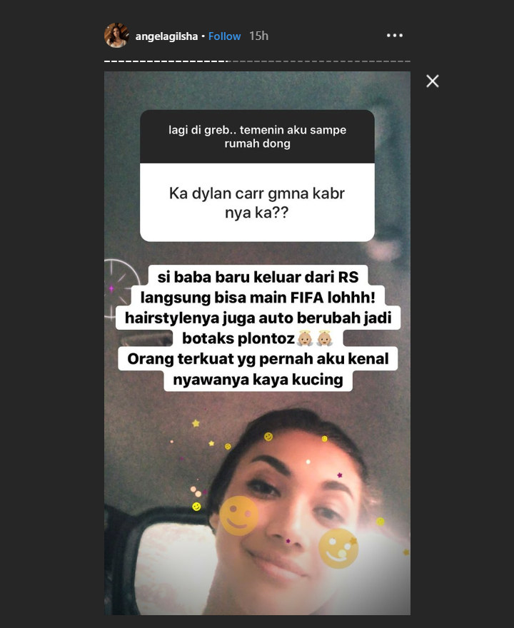 Ditanya Soal Kabar Dylan Carr, Angela Gilsha Sebut Nyawa Pacarnya Mirip Kucing