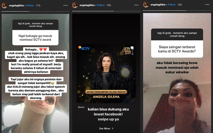 Masuk Nominasi \'SCTV Awards\' 2019, Begini Jawaban Angela Gilsha Saat Ditanya Soal Saingan