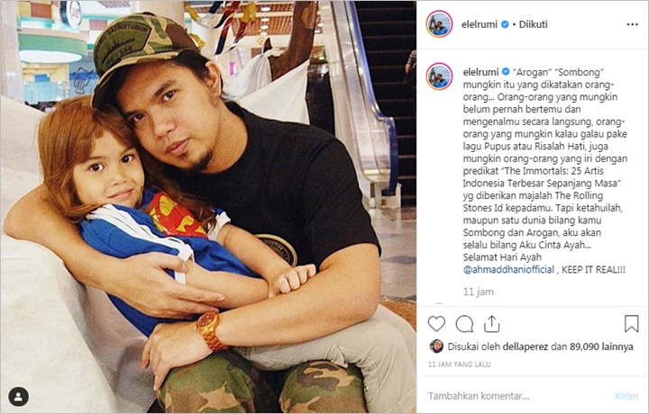 Hari Ayah, El Rumi Beri Pembelaan Menyentuh Untuk Ahmad Dhani yang Sering Dicap Sombong dan Arogan