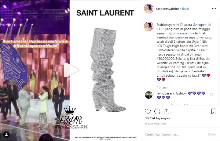 Fans Beri Balasan Menohok Usai Sepatu \'Kristal\' Syahrini Dituding Cuma Hasil Pinjaman