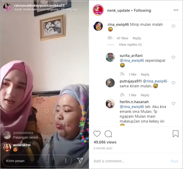 Pacar Ganteng Rahmawati Kekeyi Dibilang Mirip Mulan Jameela Saat Jadi Cewek