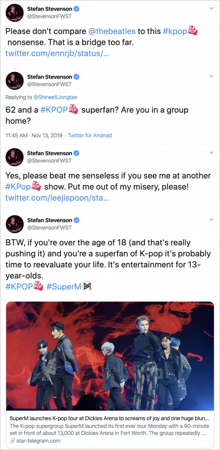 Fans Ngamuk SuperM Direndahkan Jurnalis Olahraga yang Liput Konser Kai Cs