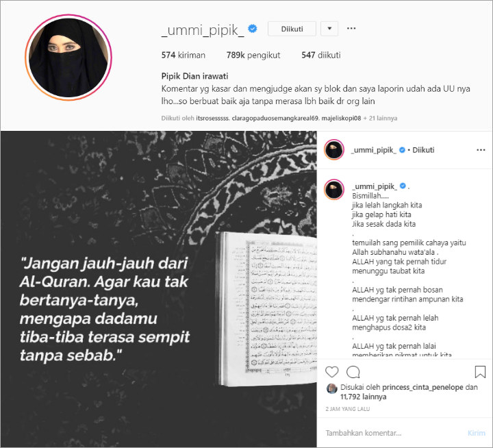 Postingan Umi Pipik