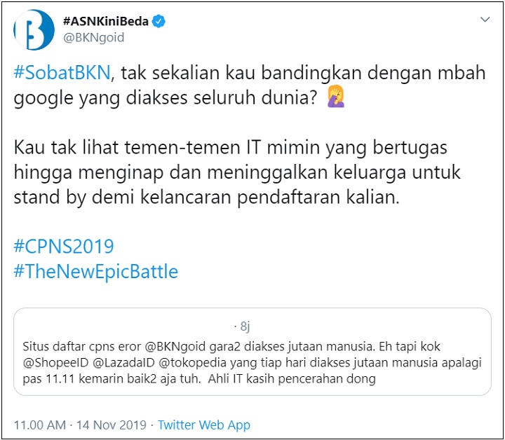 Peserta CPNS Keluhkan Situs Sulit Diakses, Jawaban Admin Medsos BKN Jadi Sorotan