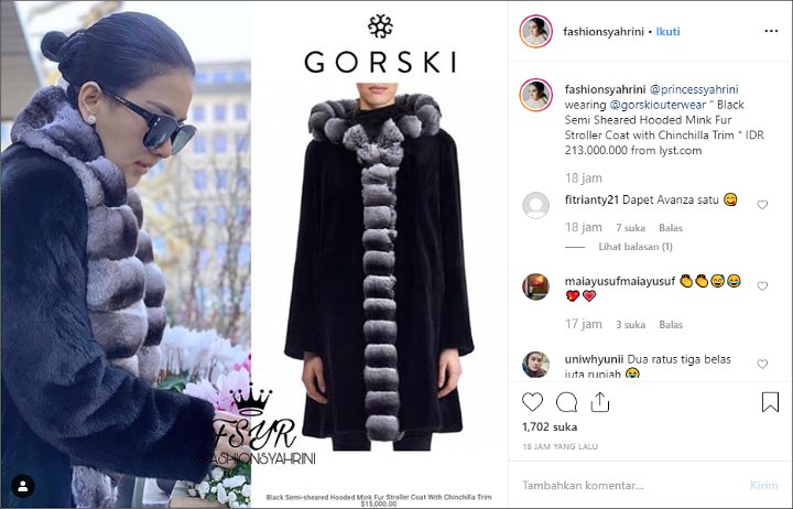 Syahrini Kembali Bikin Geger Usai Ketahuan Pakai Coat Cantik Seharga Rp 213 Juta