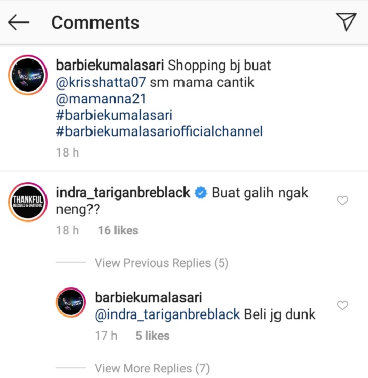 Reaksi Kumalasari
