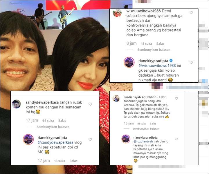 Rian D\'Masiv Membalas Komentar Netizen Soal Kolaborasinya dengan Lucinta Luna