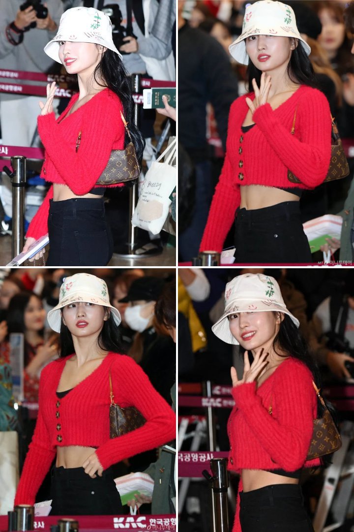 Dandanan Momo Twice di Bandara Tuai Perhatian, Perut Kencang Jadi Hot Topic