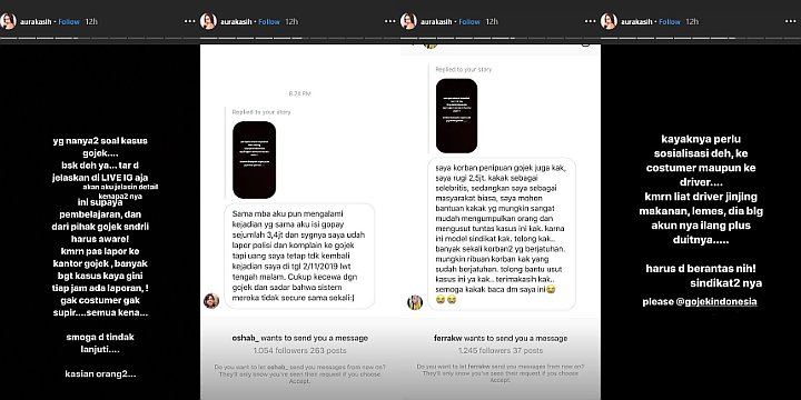 Aura Kasih Beberkan Customer Lain Yang Jadi Korban Penipuan Gojek